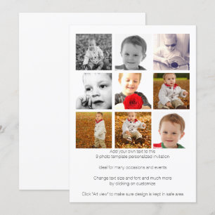 Plantilla de nueve fotos personalizadas