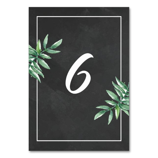 Plantilla de número de mesa de boda (Anverso)