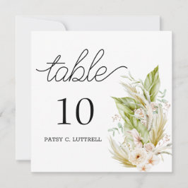 Plantilla de número de tabla de Boda de Pampas min