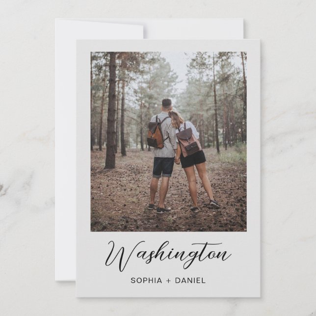 Plantilla de números de mesa de boda con fotos (Anverso)