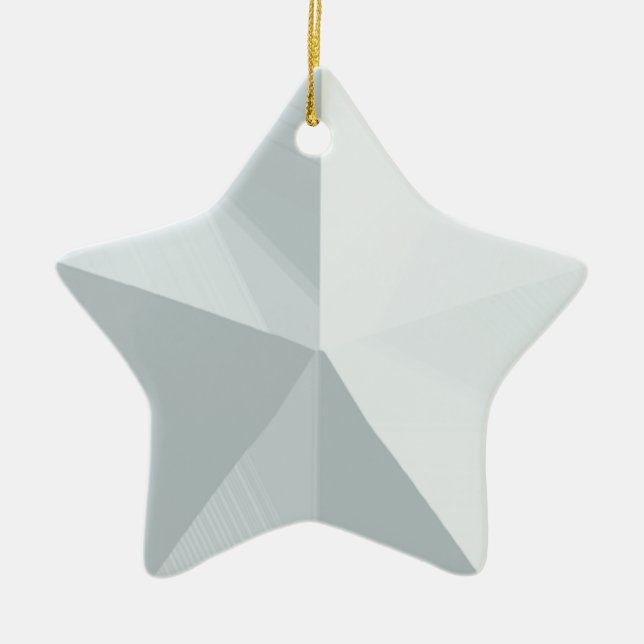Plantilla de Ornamento de Navidad de Estrella Plat (Frente)