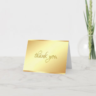 Plantilla de oro elegante manuscrita de agradecimi