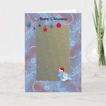 Plantilla de pájaro azul en Navidad