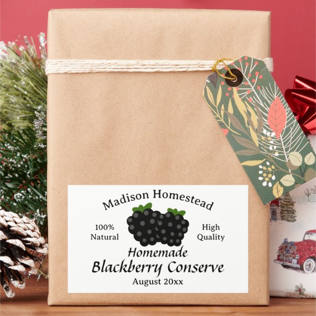 Plantilla de pegatina de Blackberry Jelly Conserve (Vacaciones)