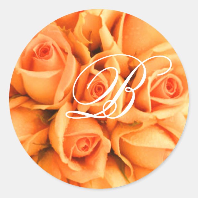 Plantilla de Pegatina de Boda de Rosa (Anverso)