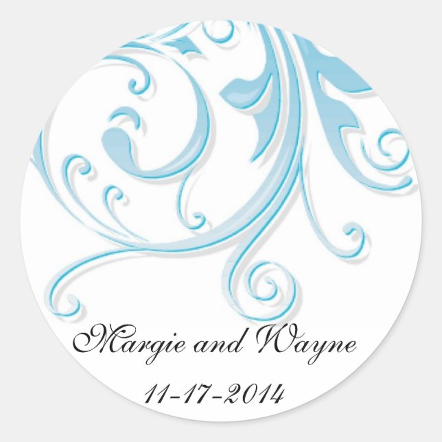 Plantilla de Pegatina de Sello para sobres de Blue (Anverso)