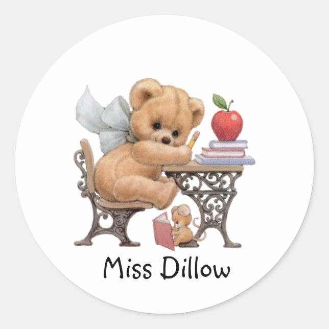 Plantilla de pegatina del profesor (Anverso)