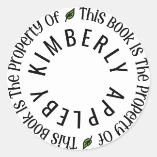 Plantilla de pegatina "Este Libro Es Propiedad De"