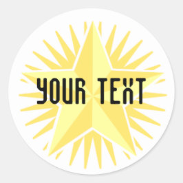 Plantilla de Pegatina Gold Star
