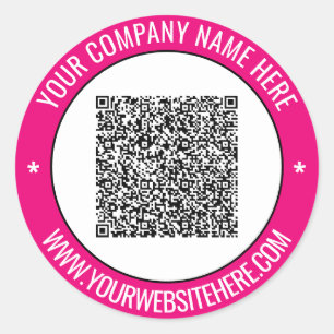 Plantilla de Pegatinas de Código QR de Texto Perso