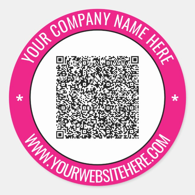 Plantilla de Pegatinas de Código QR de Texto Perso (Anverso)