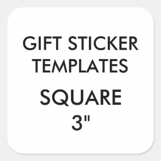 Plantilla de Pegatinas de regalo de 3" CUADRADOS G