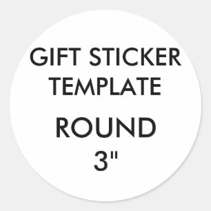 Plantilla de Pegatinas de regalo ROUND de 3" GRAND