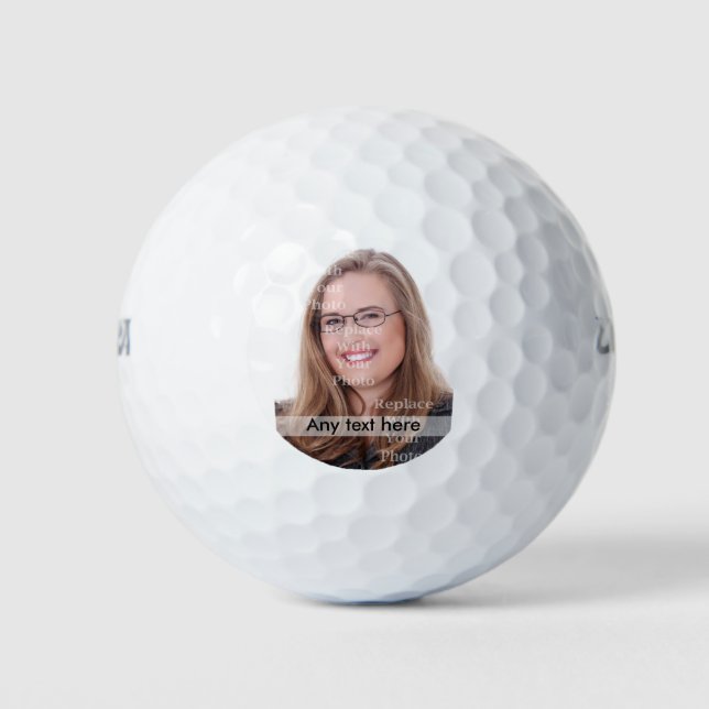 Plantilla de pelota de golf con foto (Anverso)