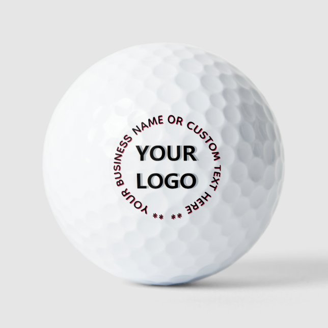 Plantilla de pelotas de golf con sellos de logotip (Anverso)