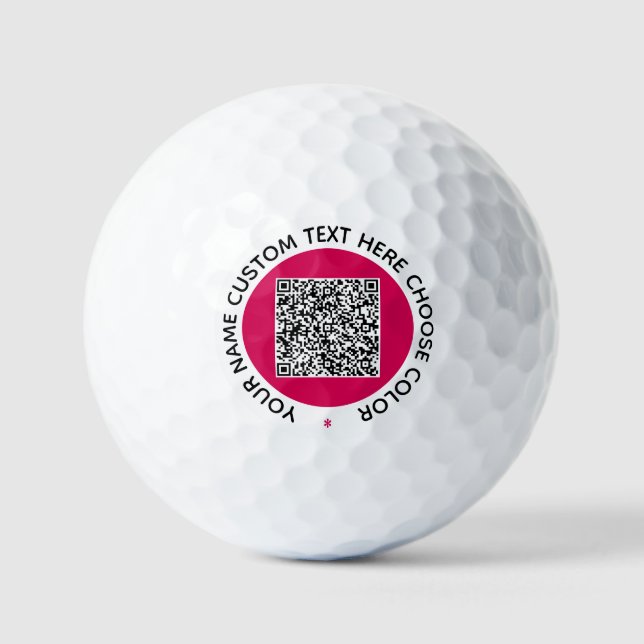 Plantilla de pelotas de golf con sellos de texto p (Anverso)