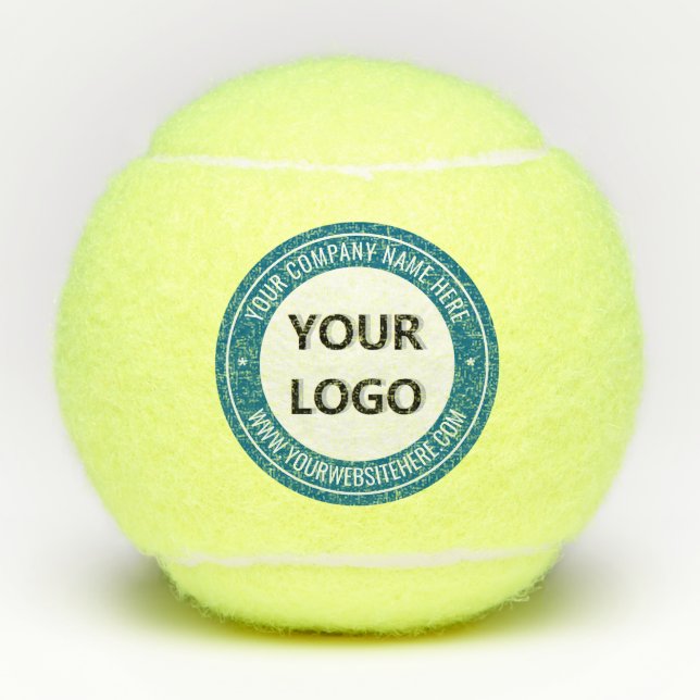 Plantilla de Pelotas de Tenis con Texto de Logotip (Anverso)