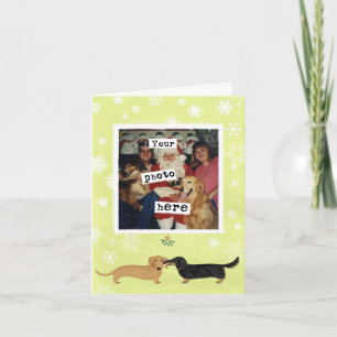 Plantilla de perros de Navidad beso de muérdago Da