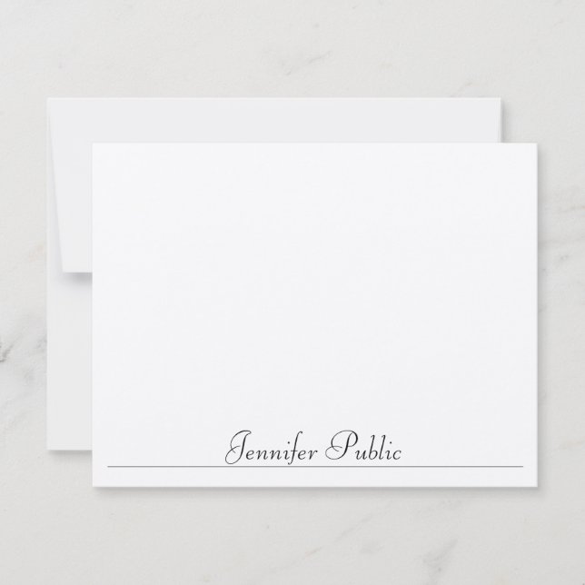 Plantilla de personalizado de la tipografía simple (Anverso)