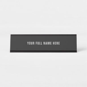 Plantilla de placa de nombre de escritorio persona