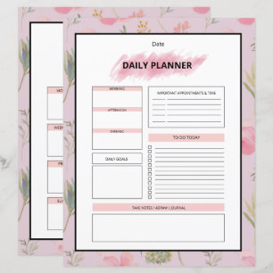 Plantilla de planificador diario
