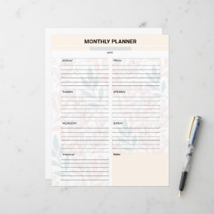 Plantilla de Planificador Mensual