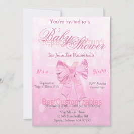 Plantilla de plegado rosado Baby Shower