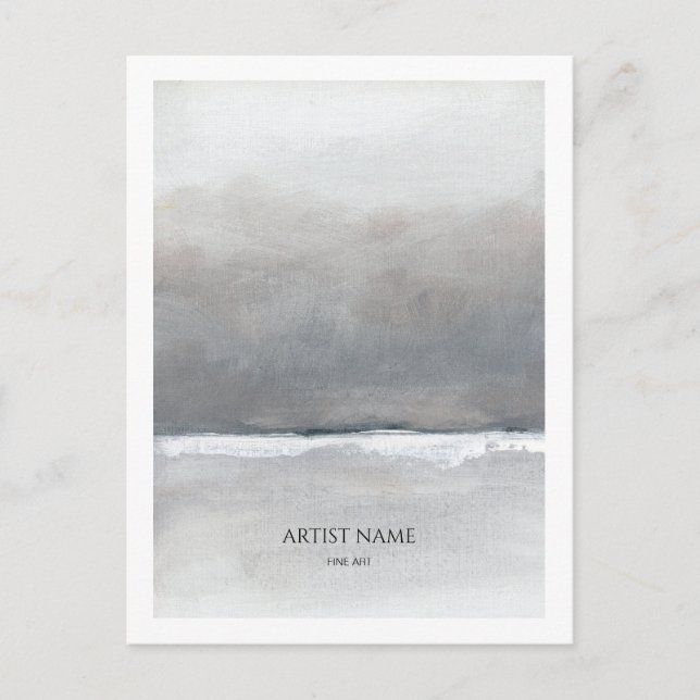 Plantilla de postal de artista minimalista (Anverso)