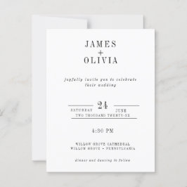 Plantilla de postal de invitación a matrimonio sim