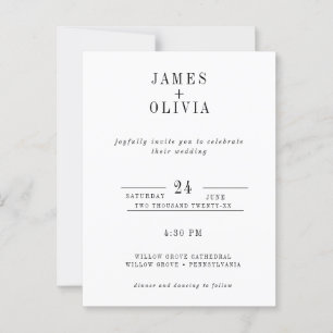 Plantilla de postal de invitación a matrimonio sim