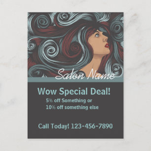 Plantilla de postal de Salon personalizada