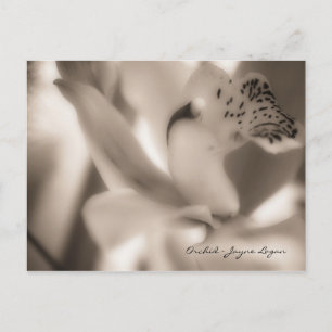 Plantilla de postal - Orquídea Sepia (Fotografía)