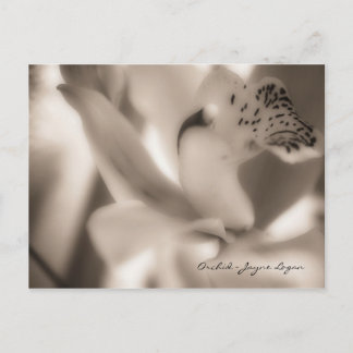 Plantilla de postal - Orquídea Sepia (Fotografía)