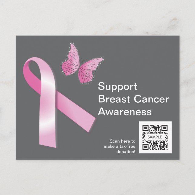 Plantilla de postales Conciencia sobre el cáncer d (Anverso)