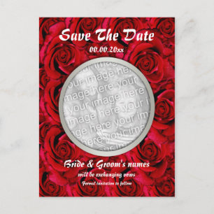 Plantilla de postales de rosas rojas - personaliza