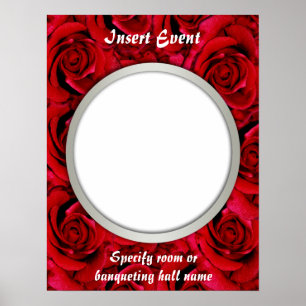 Plantilla de posters de rosas rojas - personalizab