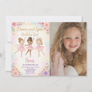 Plantilla de princesa de ballet personalizado con 