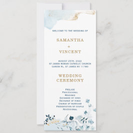 Plantilla de programa azul y oro de la Marina Pers