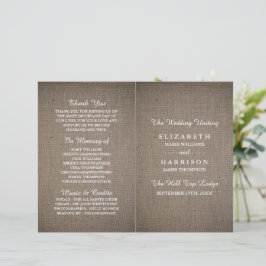 Plantilla de programa biplida de Boda Burlap ruso