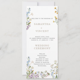 Plantilla de Programa Boho de Flores Silvestres Pe