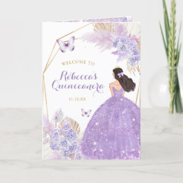 Plantilla de programa Boho Purple Butterfly Quince