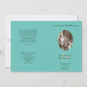 Plantilla de Programa de Boda Católico Plegado Ver