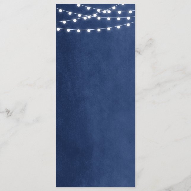 Plantilla de programa de bodas de luces de cadena  (Anverso)