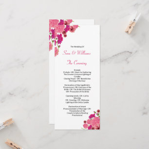 Plantilla de programa de ceremonia de boda