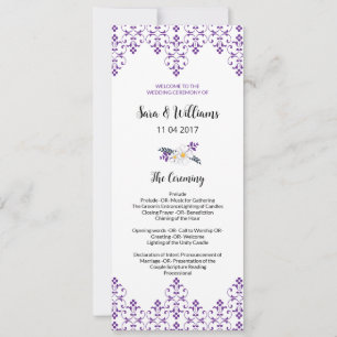 Plantilla de Programa de Ceremonia de Boda