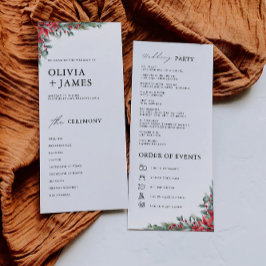 Plantilla de programa de ceremonias de Boda de nav