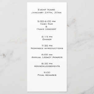 Plantilla de programa de eventos