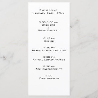 Plantilla de programa de eventos