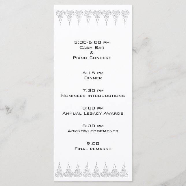 Plantilla de programa de eventos - Personalizada (Anverso)