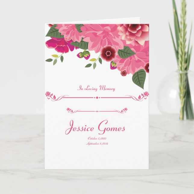 Plantilla de Programa de Funeral Floal (Anverso)